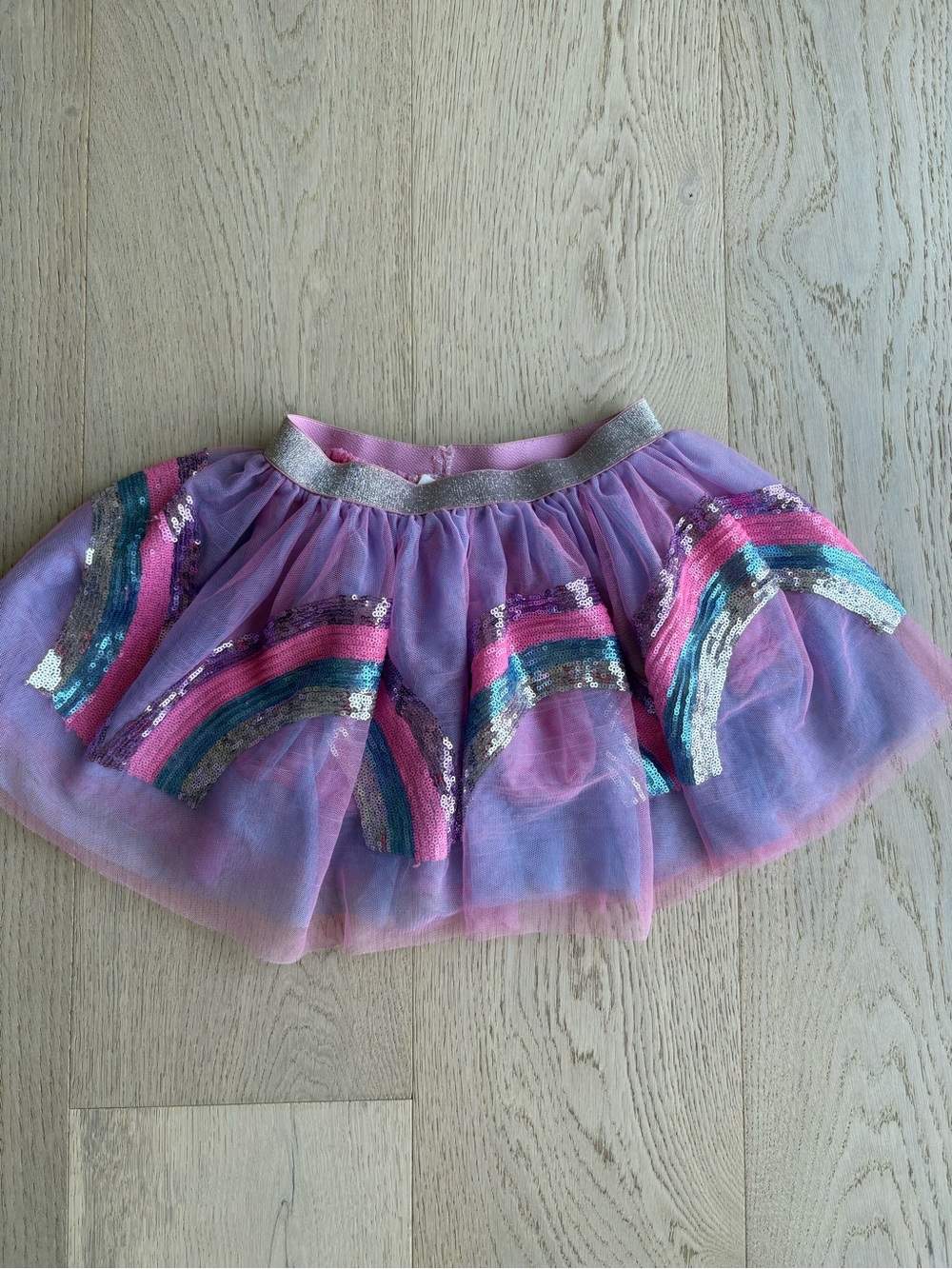 Purple Sequin Rainbow Tulle Skirt for Kids - Brand Unspecified
